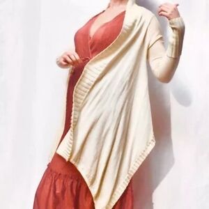 BCBG MAXAZRIA - Vintage Cardigan avant-garde waterfall open fairy core XS-S